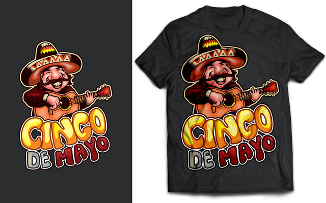 Cinco De Mayo Man Playing the Guitar SVG T-Shirt Design SVG naemmiah021 