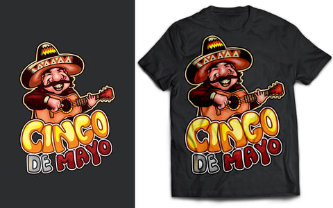 Cinco De Mayo Man Playing the Guitar SVG T-Shirt Design SVG naemmiah021 