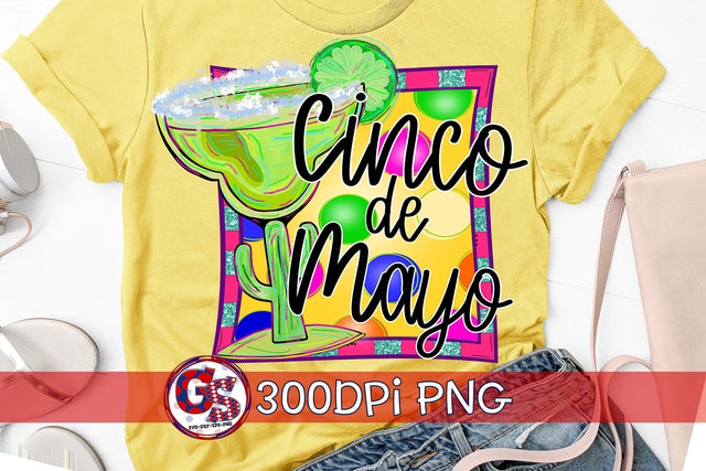 Cinco de Mayo Margarita PNG for Sublimation Sublimation Greedy Stitches 