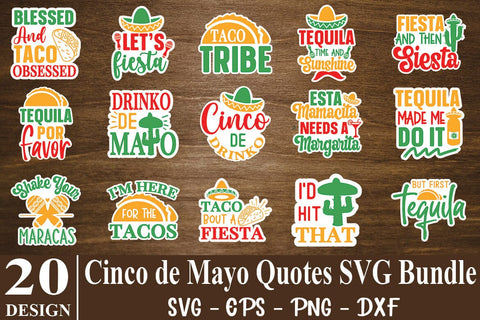 Cinco de Mayo sticker SVG Bundle SVG Svgcraft 