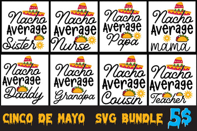 Cinco De Mayo SVG Bundle,Cinco De Mayo SVG Bundle Quotes,Cinco De Mayo 20 Design SVG BlackCatsMedia 