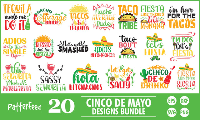 Cinco De Mayo SVG Designs Bundle SVG PatternFeed8 