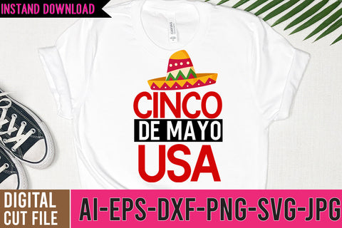 Cinco De Mayo USA SVG Cut File ,Cinco De Mayo USA SVG Design SVG BlackCatsMedia 