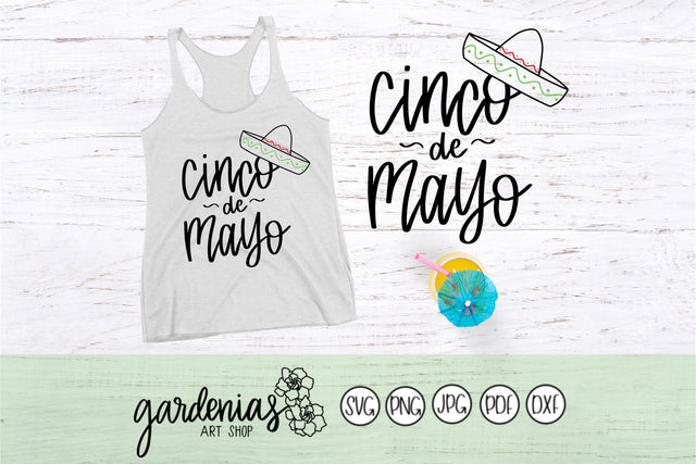 Cinco de Mayo with Sombrero SVG Gardenias Art Shop 