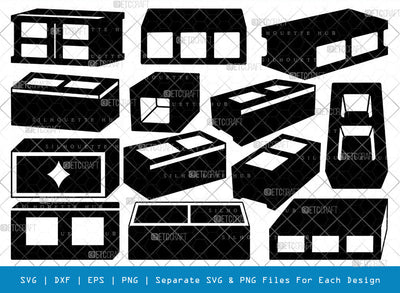 Cinder Block SVG, Cinder Block Silhouette, Building Blocks Svg, Concrete Blocks Svg, Bricks Svg, Toy Bricks Svg, Building Brickss Svg, Blocks Bundle SVG ETC Craft 