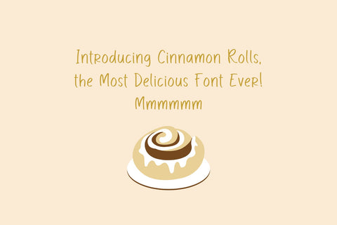 Cinnamon Rolls Font Cotton White Studio 