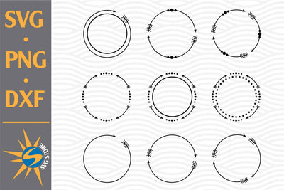Circle Arrow Monogram SVG, PNG, DXF Digital Files Include SVG SVGStoreShop 