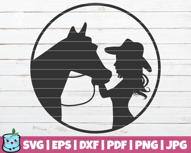 Circle Cowgirl SVG MintyMarshmallows 