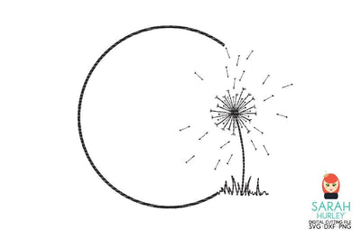 Circle Dandelion Frame SVG Sarah Hurley 