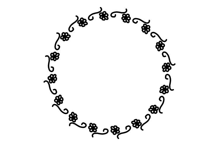 Circle Flower Frame - So Fontsy