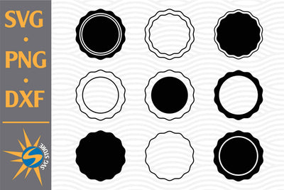 Circle Frame Silhouette SVG, PNG, DXF Digital Files Include SVG SVGStoreShop 