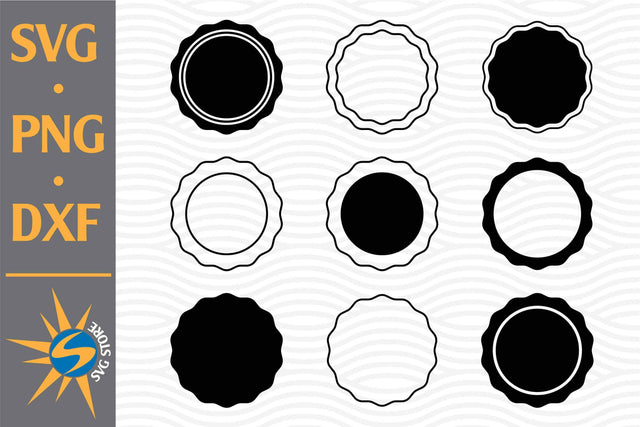 Circle Frame Silhouette SVG, PNG, DXF Digital Files Include SVG SVGStoreShop 