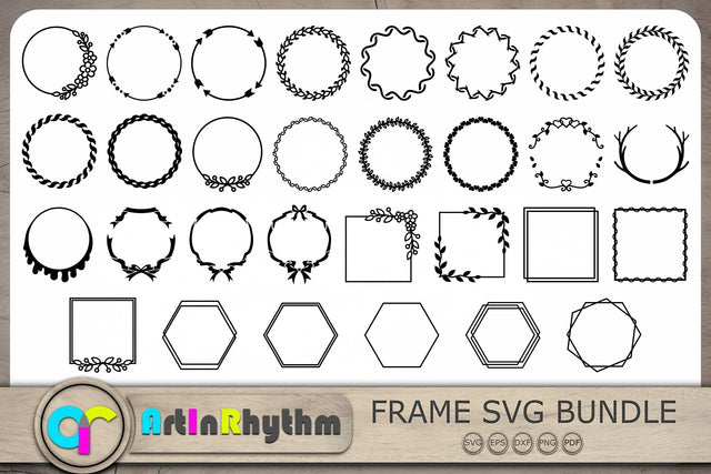 Circle Frame Svg Bundle, Wreath Svg, Frames Svg, Circle Monograms Svg SVG Artinrhythm shop 