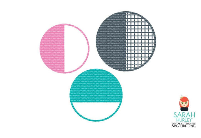 Circle Geometric Background Set SVG Sarah Hurley 