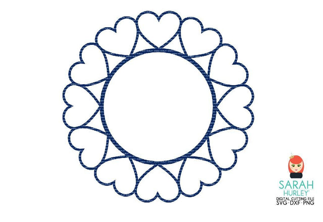 Circle Heart Doily SVG Sarah Hurley 