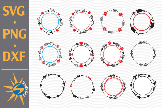 Circle Leaf, Circle Arrow SVG, PNG, DXF Digital Files Include SVG SVGStoreShop 