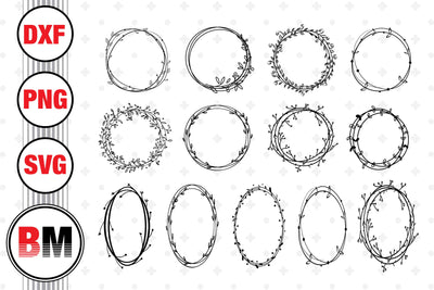 Circle Leaf SVG, PNG, DXF Files SVG BMDesign 