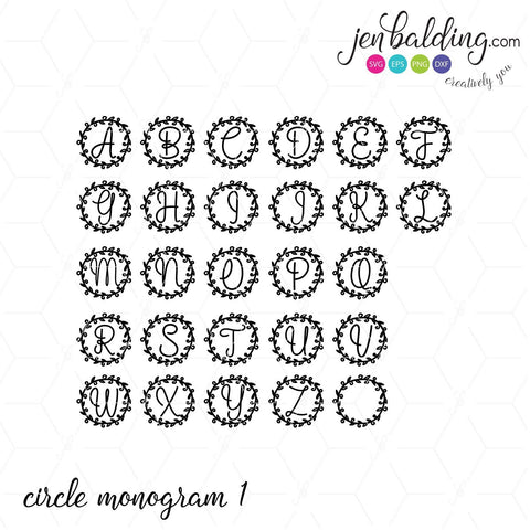 Circle Monogram 1 SVG So Fontsy Design Shop 