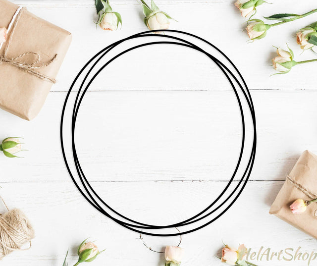 Circle Monogram Frame SVG, Double Frame SVG SVG _HelArtShop_ 