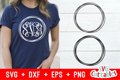 Circle Monogram Frame SVG Svg Cuttables 