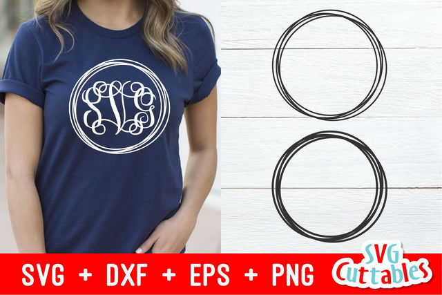 Circle Monogram Frame SVG Svg Cuttables 