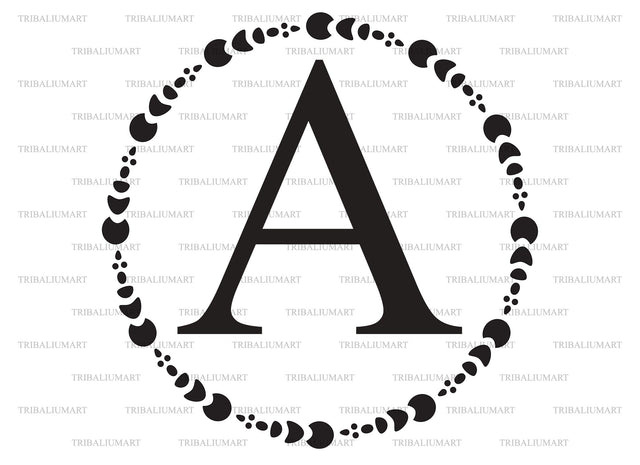 Circle Monogram frame SVG TribaliumArtSF 