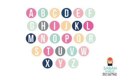 Circle Monogram Solid Alphabet SVG Sarah Hurley 