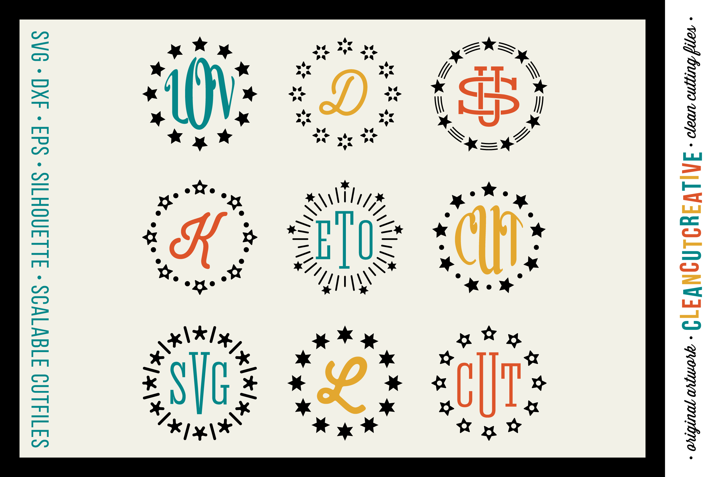 Circle SVG, Monogram Frames, SVG Cut Files. Circle Patterns SVG Files.