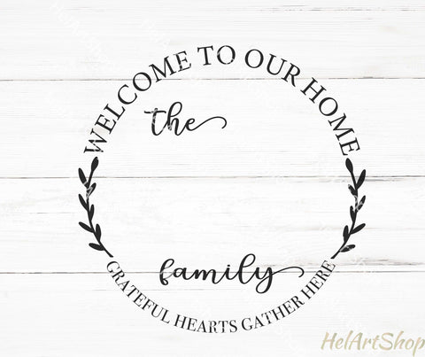 Circle Monogram Svg, Farmhouse Sign Svg, Family Name Svg SVG _HelArtShop_ 