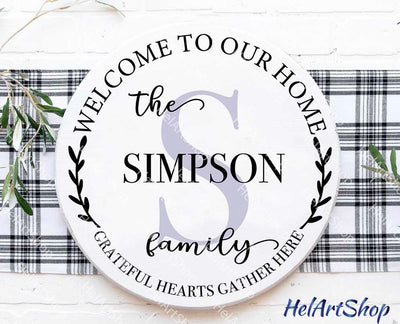 Circle Monogram Svg, Farmhouse Sign Svg, Family Name Svg SVG _HelArtShop_ 