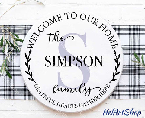 Circle Monogram Svg, Farmhouse Sign Svg, Family Name Svg SVG _HelArtShop_ 