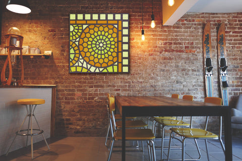 Circle Mosaic layered art laser cut files SVG Angel on Empire 