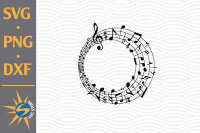 Circle Music Notes SVG, PNG, DXF Digital Files Include SVG SVGStoreShop 