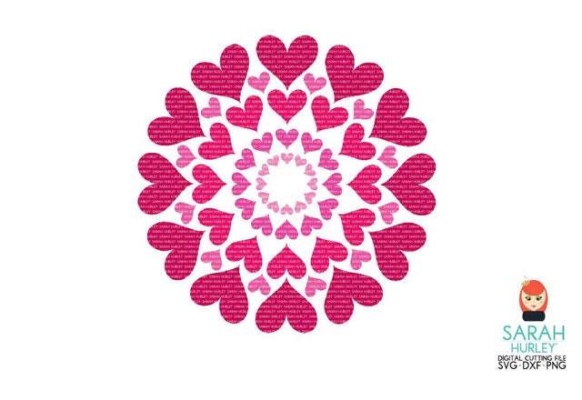 Circle Of Hearts SVG Sarah Hurley 