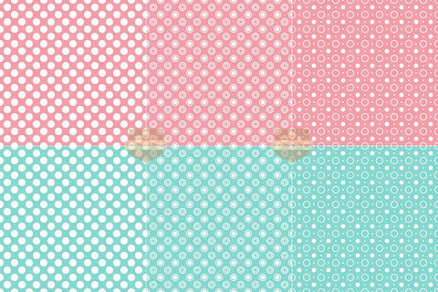 Circle Polka Dot Seamless Pattern Digital Papers Backgrounds Digital Pattern SineDigitalDesign 