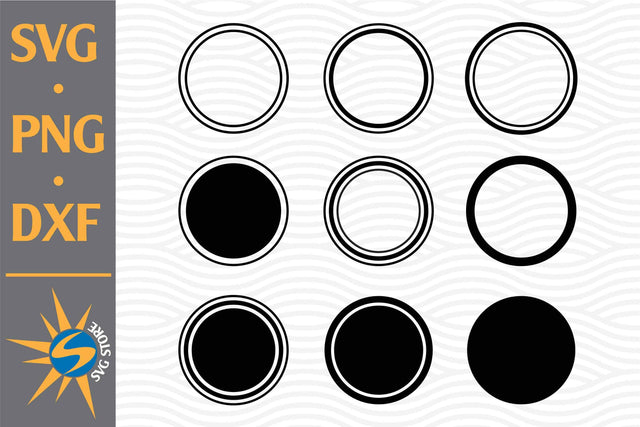 Circle Silhouette SVG, PNG, DXF Digital Files Include SVG SVGStoreShop 