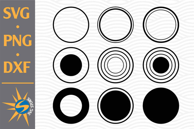 Circle Silhouette SVG, PNG, DXF Digital Files Include SVG SVGStoreShop 