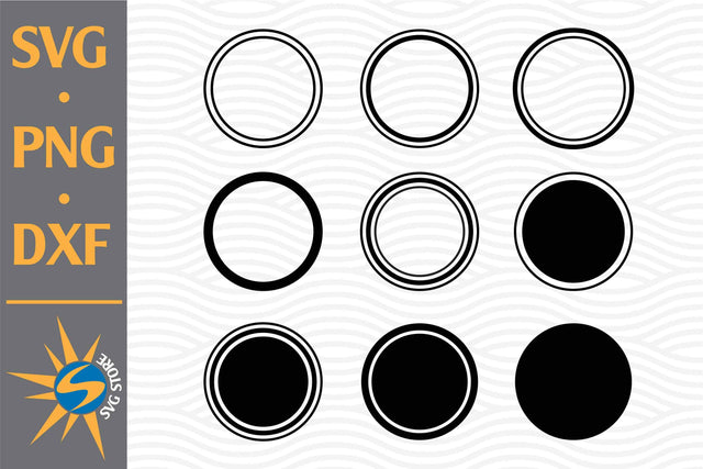 Circle Silhouette SVG, PNG, DXF Digital Files Include SVG SVGStoreShop 