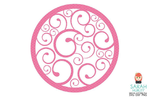 Circle Swirl Page Mat SVG Sarah Hurley 