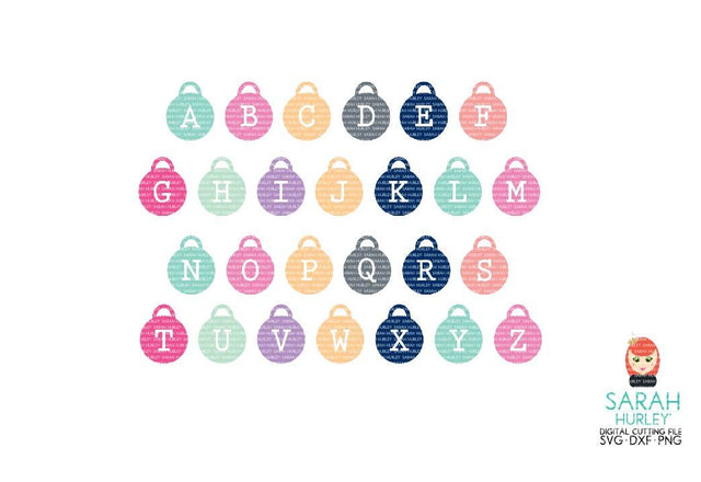 Circle Tag Alphabet SVG Sarah Hurley 