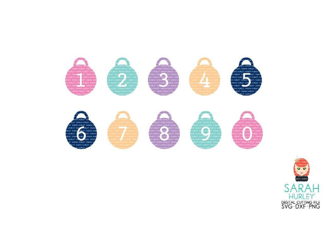 Circle Tag Numbers SVG Sarah Hurley 