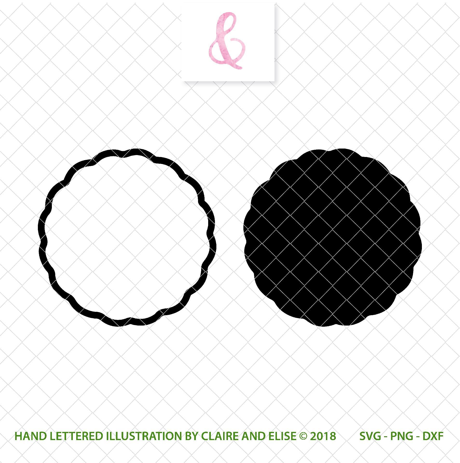 Bee Frame SVG, Circle Monogram Frame SVG - So Fontsy