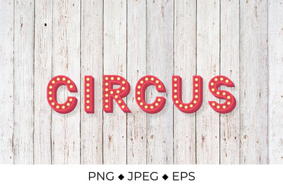 Circus 3d lettering Sublimation LaBelezoka 