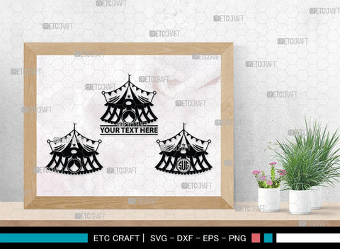 Circus Set Monogram, Circus Set Silhouette, Circus Set SVG, Circus Svg, High Wire Walkers Svg, Striped Tent Svg, Circus Set Svg, SB00115 SVG ETC Craft 