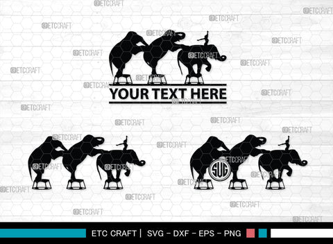 Circus Set Monogram, Circus Set Silhouette, Circus Set SVG, Circus Svg, High Wire Walkers Svg, Striped Tent Svg, Circus Set Svg, SB00115 SVG ETC Craft 