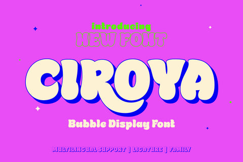 Ciroya - Bubble Font Font twinletter 