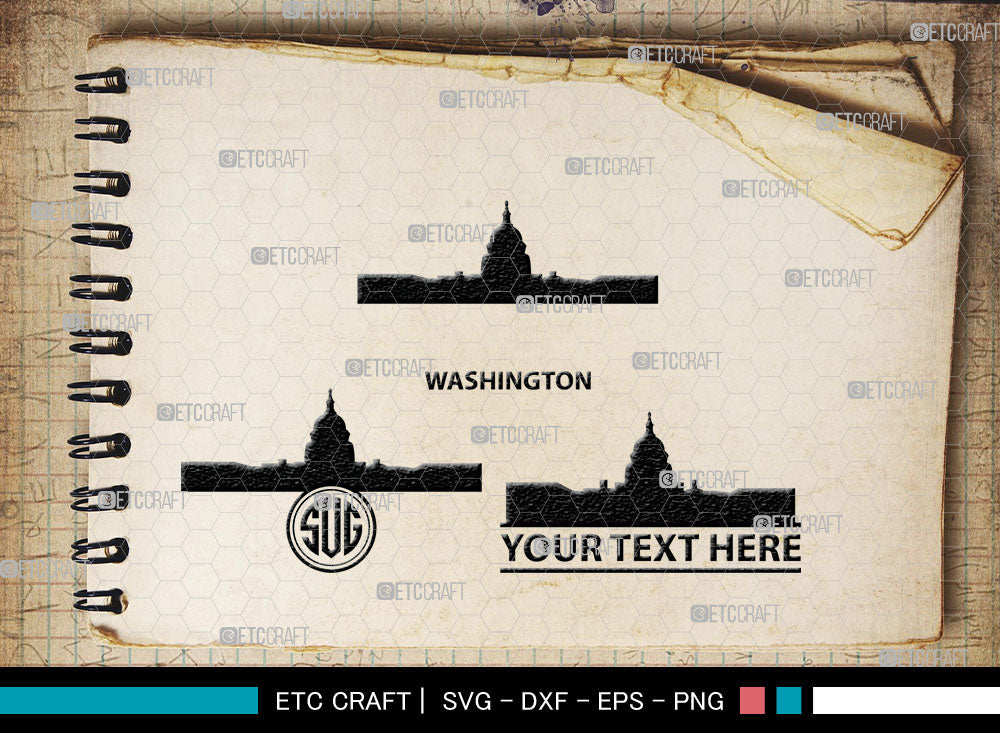 Cities Of USA Monogram, Cities Of USA Silhouette, USA City Svg, New Yo ...