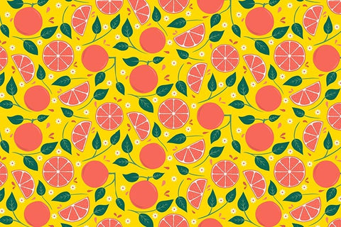 Citrus Fruits Seamless Pattern | Fruits Sublimation Digital Paper Digital Pattern RoseMartiniDesigns 