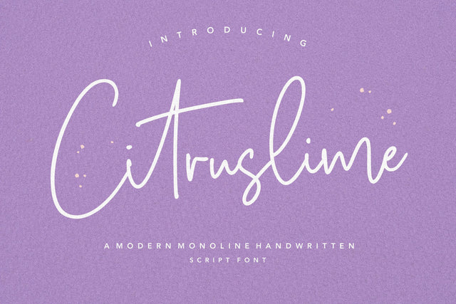 Citruslime Modern Monoline Handwritten Script Font Font Letterative 