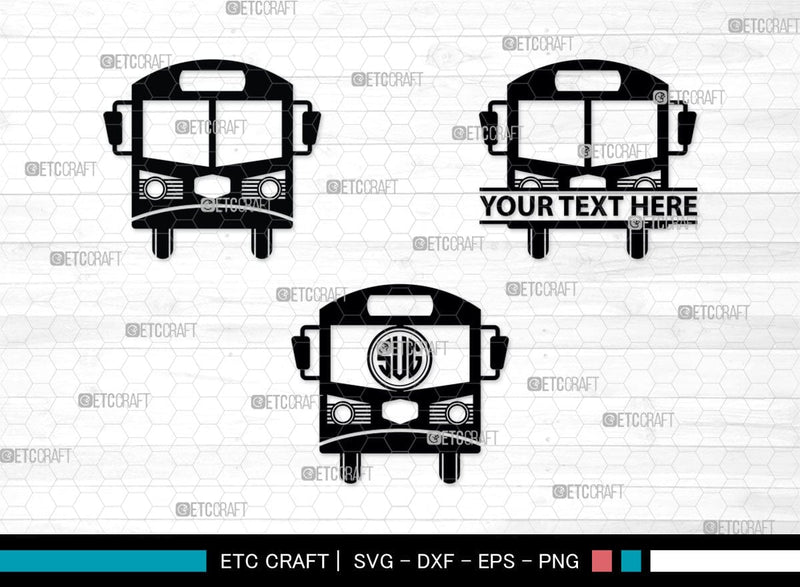 City Bus Monogram, City Bus Silhouette, City Vehicles Svg, School Bus Svg, Camper Van Svg, City Bus Svg, SB00040 SVG ETC Craft 